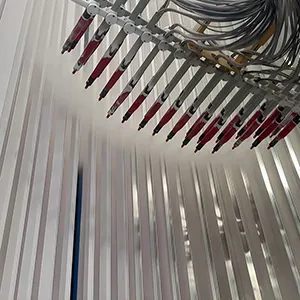 Sistema Automático de Recubrimiento Electrostático Para Producción a Gran Escala de Perfiles de Aluminio en Asia