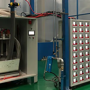 Sistema Automático de Recubrimiento Electrostático Para Producción a Gran Escala de Perfiles de Aluminio en Asia