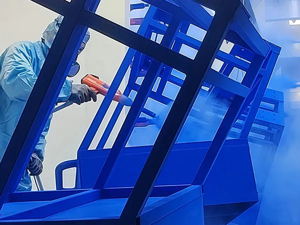 Línea Automática de Recubrimiento Electrostático Para Equipo Deportivo